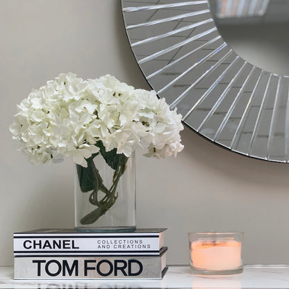Grand miroir rond biseauté Isabella en argent