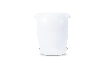 Table d'appoint Grotto Blanc perle et feuille d'argent