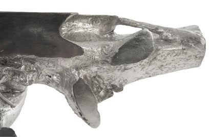 Table console Freeform en feuille d'argent
