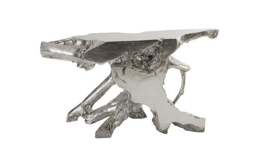 Freeform Console Table Silver Leaf