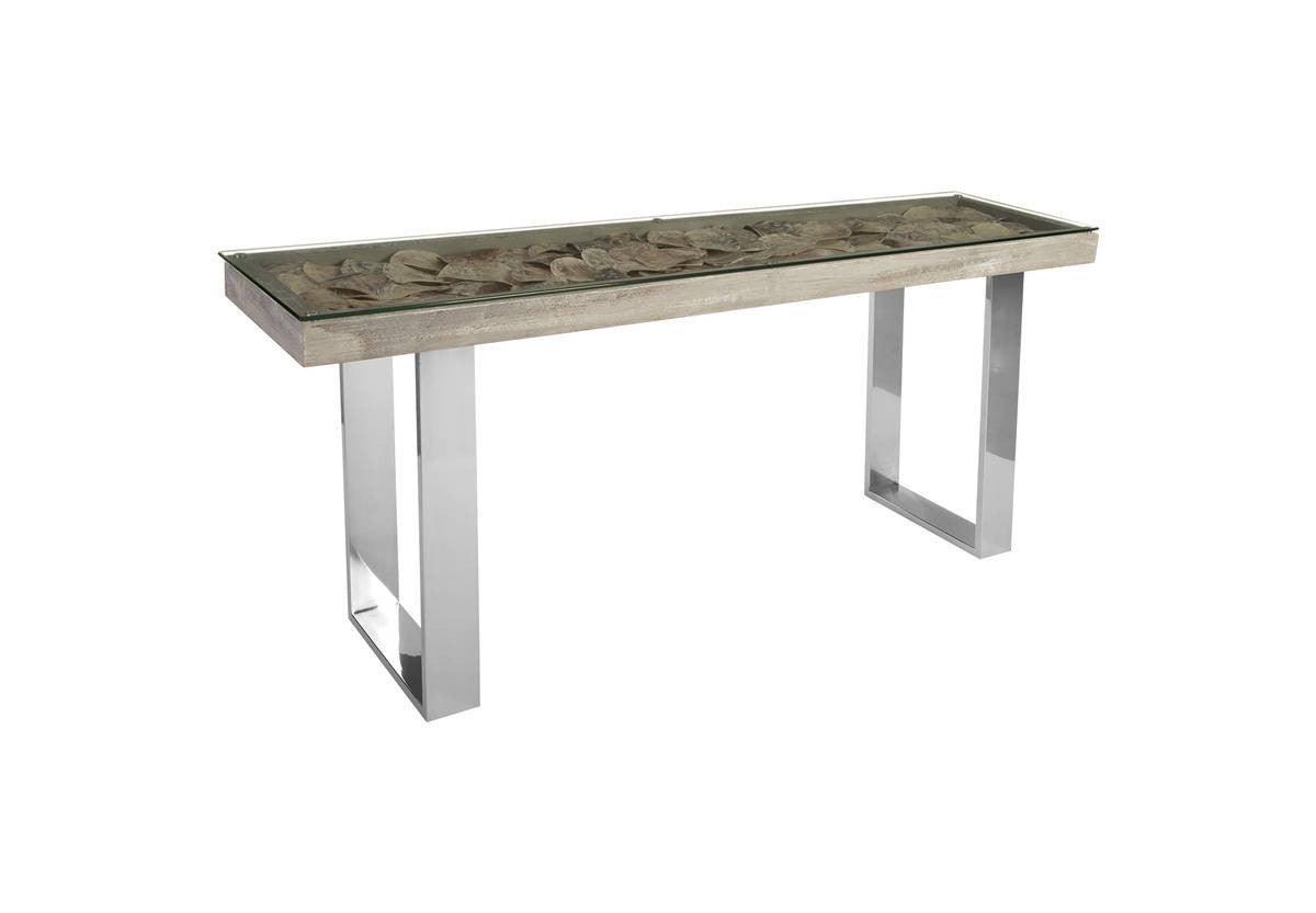 Shell Console Table w/Glass