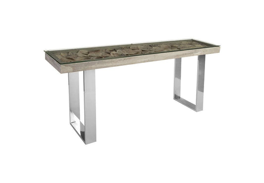 Shell Console Table w/Glass