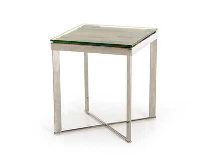 Sara Modern Rectangular Wood Mosaic End Table