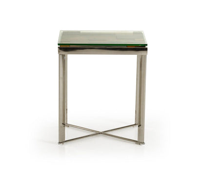 Sara Modern Rectangular Wood Mosaic End Table