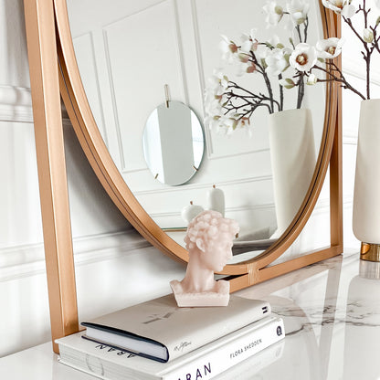 Miroir circulaire avec cadre en bronze Orbit