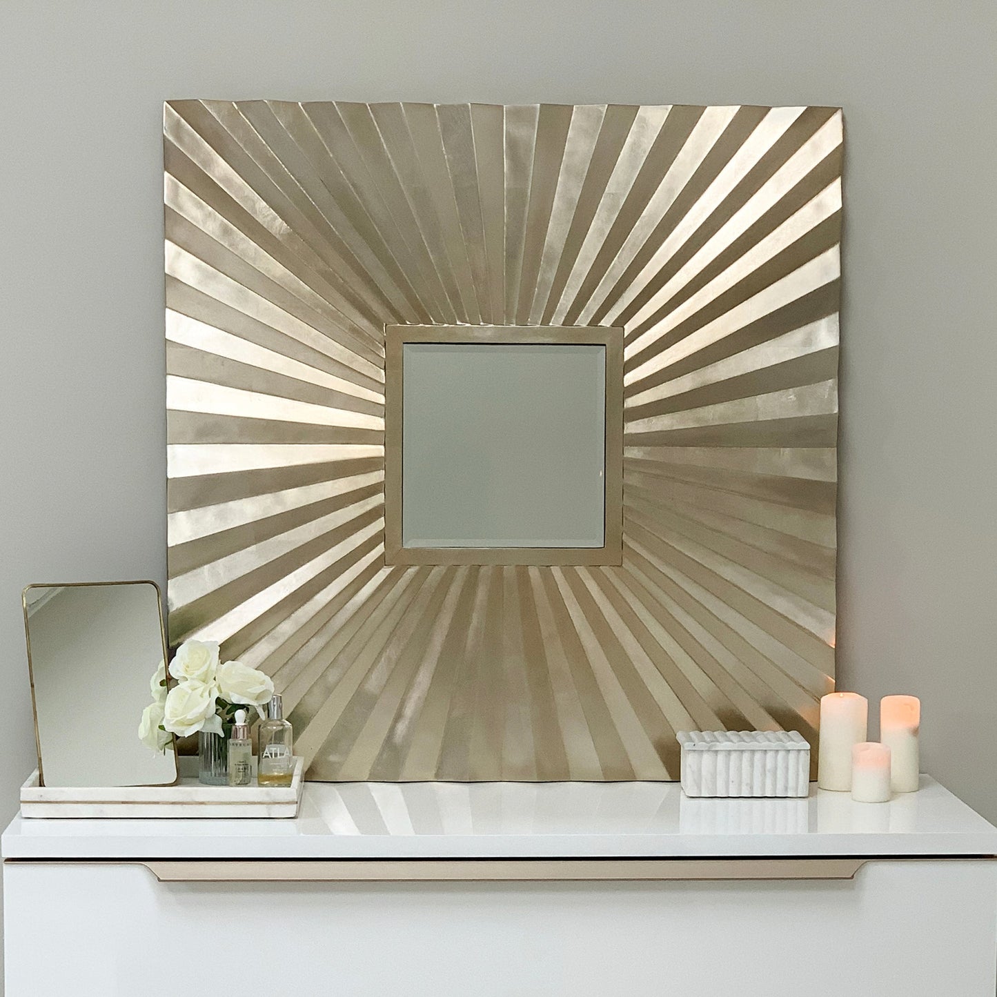 Miroir Starburst en or champagne