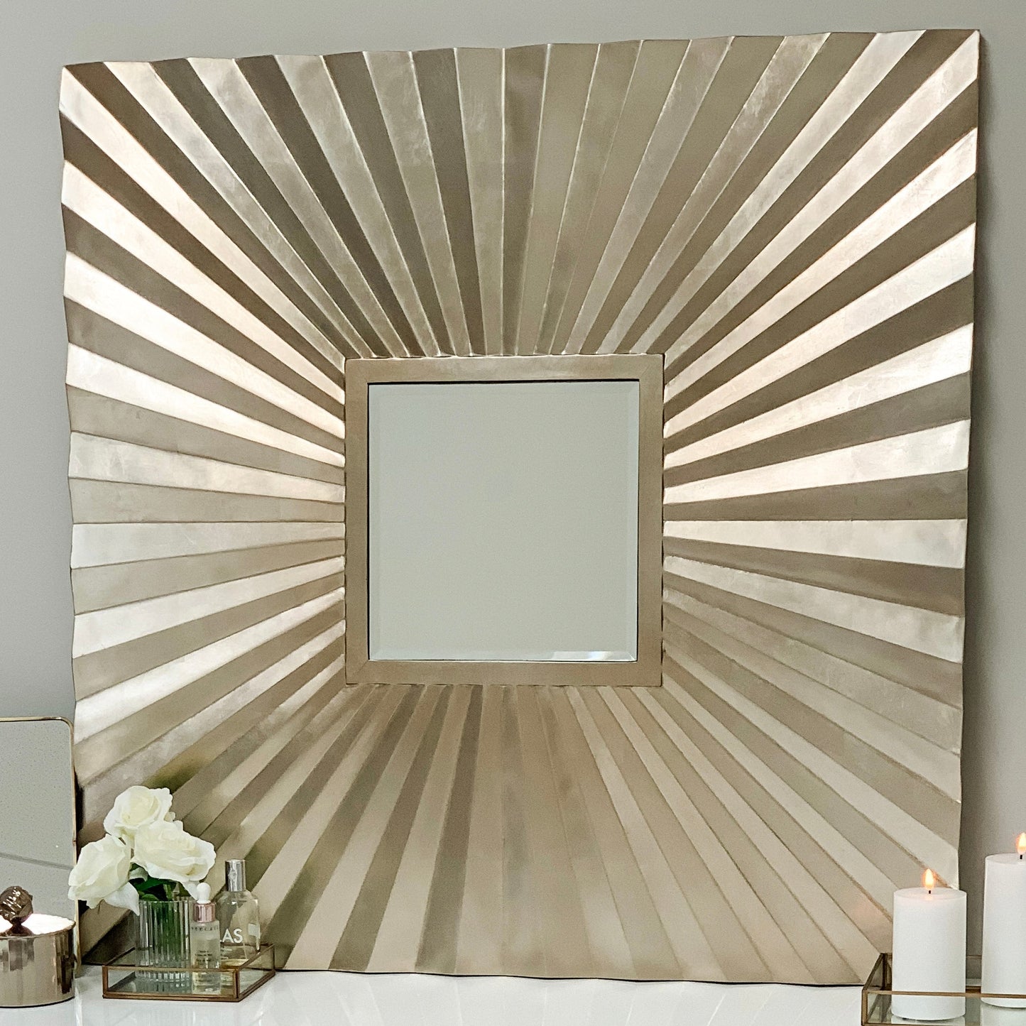 Miroir Starburst en or champagne