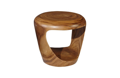Table d'appoint Grotto en bois de Chamcha, naturel
