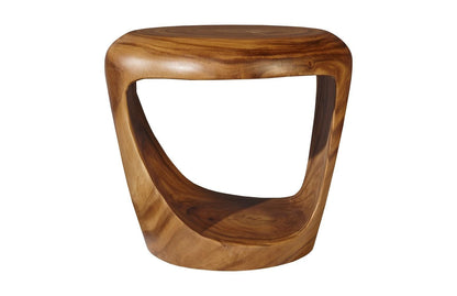Table d'appoint Grotto en bois de Chamcha, naturel