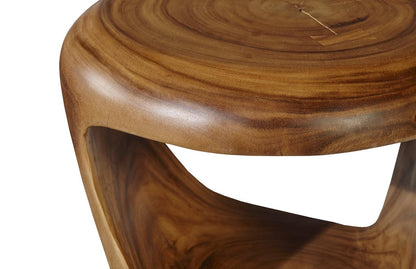 Table d'appoint Grotto en bois de Chamcha, naturel