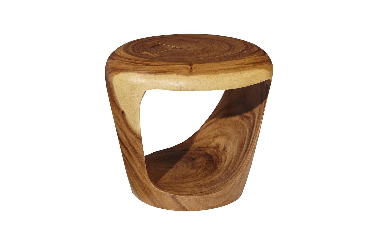 Table d'appoint Grotto en bois de Chamcha, naturel