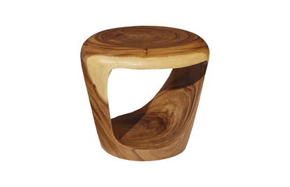 Table d'appoint Grotto en bois de Chamcha, naturel